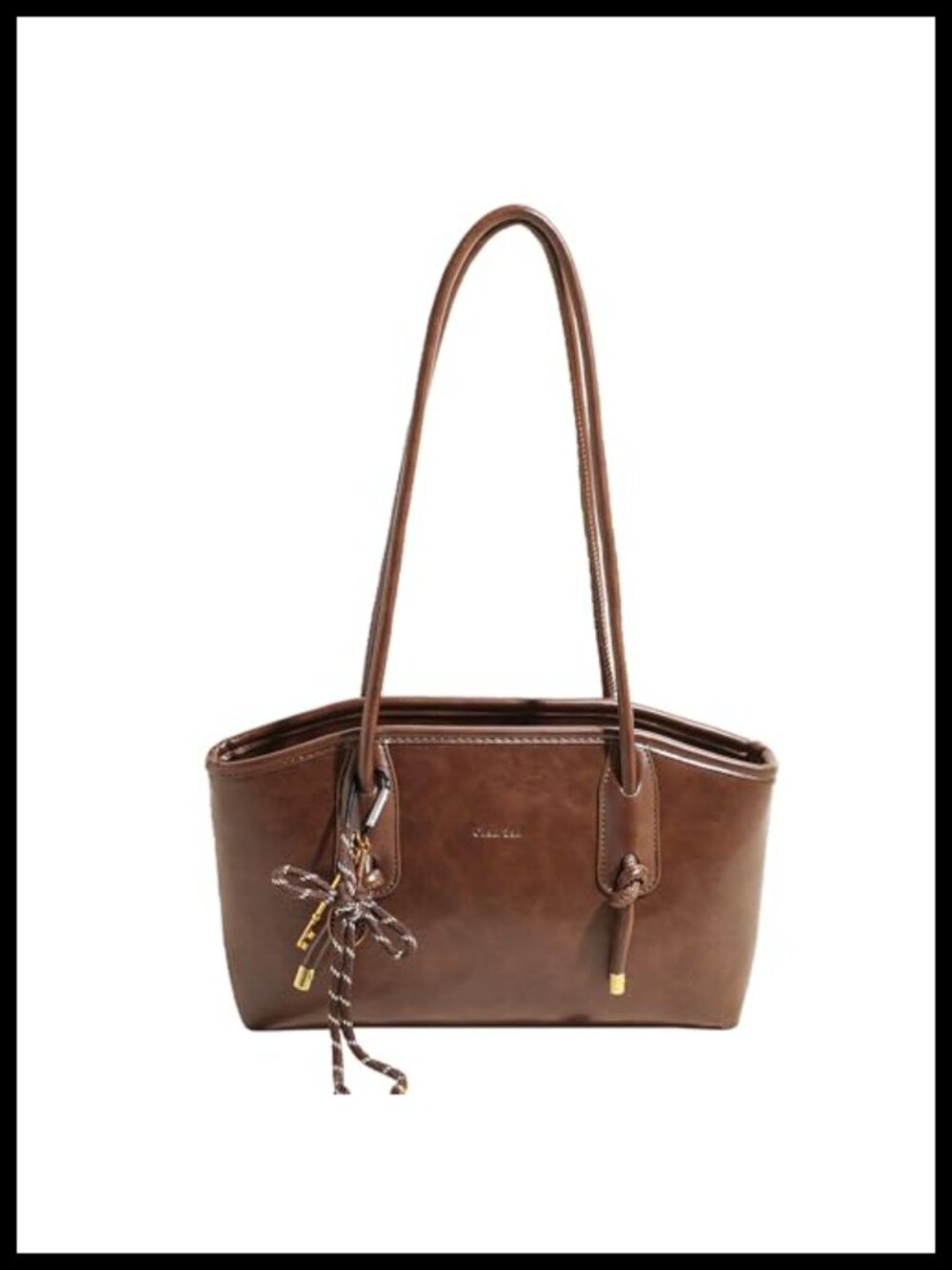 Faux Leather Shoulder Bag Hobo Retro Fall Handbag with Zipper